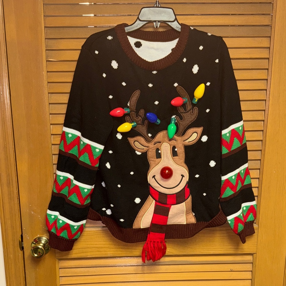 Reindeer Christmas Sweater - does not light up